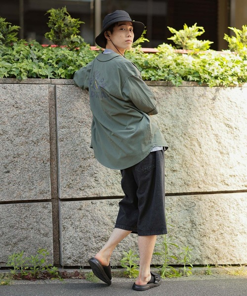 niko and...（ニコアンド）の「刺繍ベースボールシャツ（シャツ/ブラウス・メンズ・カーキ/チャコール/ベージュ・MEDIUM/LARGE）」の11枚目の写真