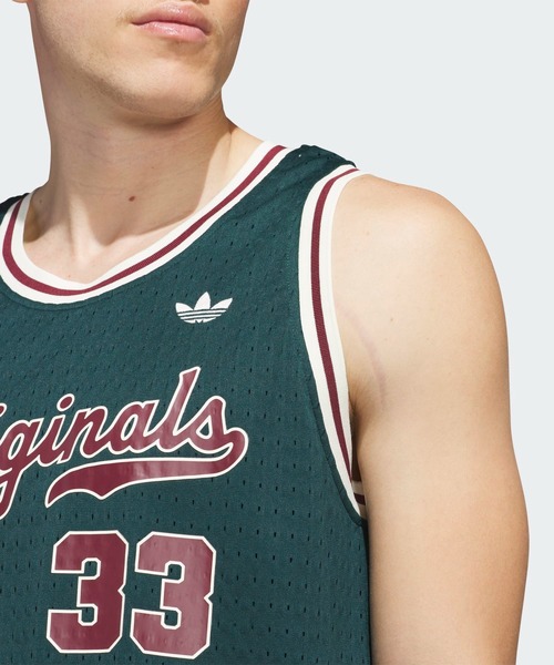 adidas（アディダス）の「OG Jersey / ジャージ タンクトップ アディダスオリジナルス adidas Originals（タンクトップ・メンズ・ホワイト/グリーン・XX-LARGE/3XL/LARGE/MEDIUM/SMALL/X-LARGE/X-SMALL）」の15枚目の写真