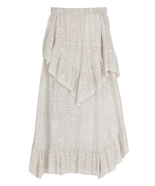 MEDI TROMPE L'OEIL RUFFLE SLIT SKIRT（スカート）｜Ameri