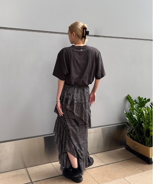 AMERI VINTAGE ラッフルスカート タグ付き未使用✨AMERI アメリヴィンテージ ジャガードラッフル