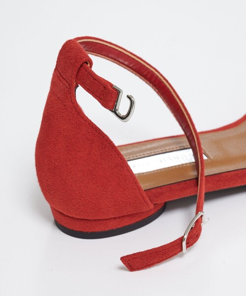 PUBLIC TOKYO（パブリックトウキョウ）の「スエードフラットサンダル（サンダル・レディース・ブラック/レッド・1/2）」の10枚目の写真