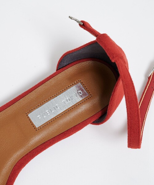 PUBLIC TOKYO（パブリックトウキョウ）の「スエードフラットサンダル（サンダル・レディース・ブラック/レッド・1/2）」の12枚目の写真