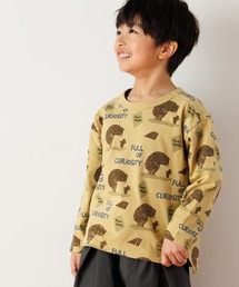 MAKE YOUR DAY | くまの親子総柄長袖Tシャツ■80～140cm(Tシャツ/カットソー)