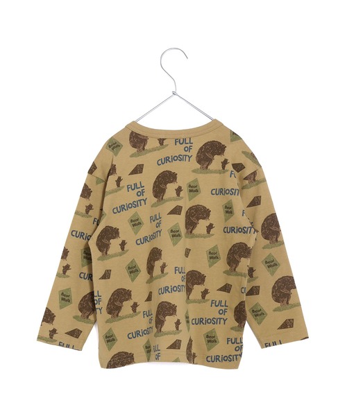 MAKE YOUR DAY（メイクユアデイ）の「くまの親子総柄長袖Tシャツ■80～140cm（Tシャツ/カットソー・キッズ・ベージュ/イエロー・80/90/100/110/120/130/140）」の10枚目の写真