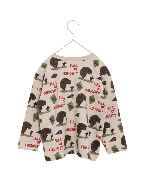 MAKE YOUR DAY（メイクユアデイ）の「くまの親子総柄長袖Tシャツ■80～140cm（Tシャツ/カットソー・キッズ・ベージュ/イエロー・80/90/100/110/120/130/140）」の8枚目の写真