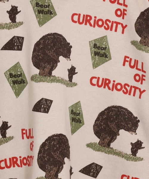 MAKE YOUR DAY（メイクユアデイ）の「くまの親子総柄長袖Tシャツ■80～140cm（Tシャツ/カットソー・キッズ・ベージュ/イエロー・80/90/100/110/120/130/140）」の12枚目の写真