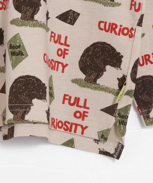 MAKE YOUR DAY（メイクユアデイ）の「くまの親子総柄長袖Tシャツ■80～140cm（Tシャツ/カットソー・キッズ・ベージュ/イエロー・80/90/100/110/120/130/140）」の13枚目の写真