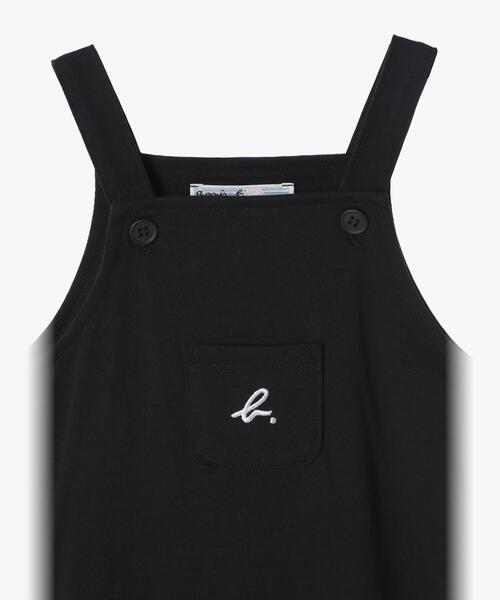 agnes b.(アニエスベー)の「ベビー ”b.”ロゴ刺繍 コットン サロペット(サロペット/オーバーオール・キッズ・ブラック・2YEAR/6MONTH/1YEAR/18M)」の5枚目の写真