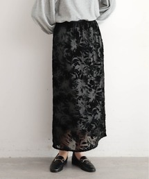 NOMBRE IMPAIR | シアーオパールフラワー レイヤードイージースカート(スカート)