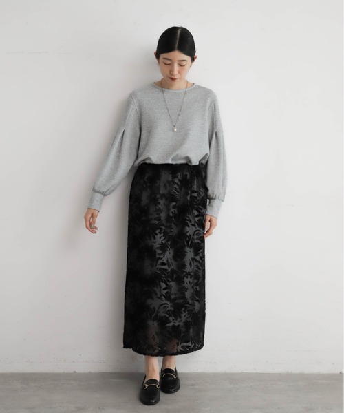 NOMBRE IMPAIR ノンブルアンペール  シアー オパール フラワー レイヤード イージー スカート 01-1-05-202-5-2-mt レディース 2025aw新作 クーポン対象 シアーオパールフラワー レイヤードイージースカート | NOMBRE IMPAIR