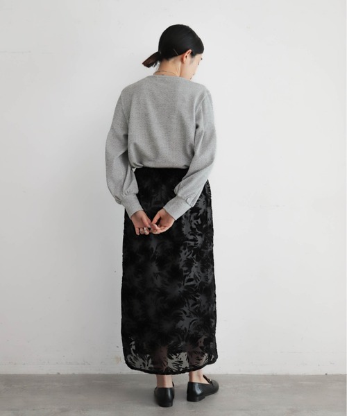 NOMBRE IMPAIR（ノンブルアンペール）の「シアーオパールフラワー　レイヤードイージースカート（スカート・レディース・ブラック/グレー・FREE）」の17枚目の写真