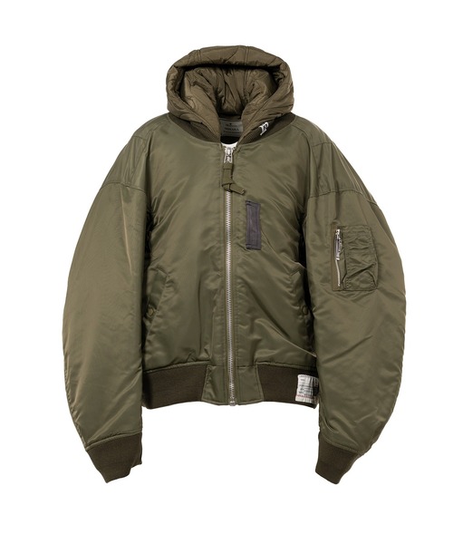 セール】Extended Placket Hood Flight Jacket（ブルゾン）｜Maison