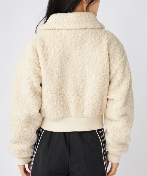 Kappa（カッパ）の「ボアフリースジャケット（その他アウター・レディース・アイボリー/ブラック・LARGE/MEDIUM/SMALL）」の5枚目の写真
