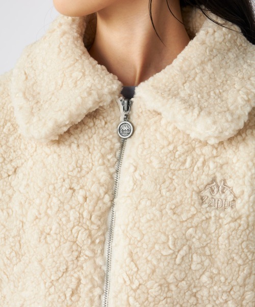 Kappa（カッパ）の「ボアフリースジャケット（その他アウター・レディース・アイボリー/ブラック・LARGE/MEDIUM/SMALL）」の6枚目の写真