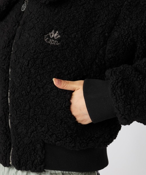 Kappa（カッパ）の「ボアフリースジャケット（その他アウター・レディース・アイボリー/ブラック・LARGE/MEDIUM/SMALL）」の12枚目の写真