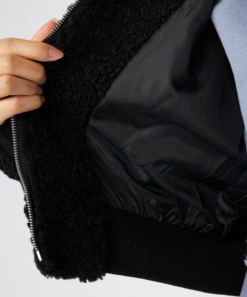 Kappa（カッパ）の「ボアフリースジャケット（その他アウター・レディース・アイボリー/ブラック・LARGE/MEDIUM/SMALL）」の14枚目の写真