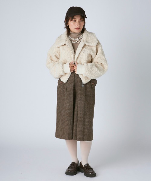 Kappa（カッパ）の「ボアフリースジャケット（その他アウター・レディース・アイボリー/ブラック・LARGE/MEDIUM/SMALL）」の22枚目の写真