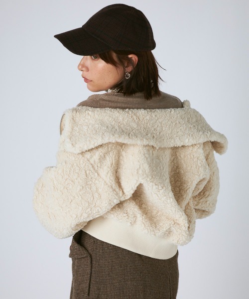 Kappa（カッパ）の「ボアフリースジャケット（その他アウター・レディース・アイボリー/ブラック・LARGE/MEDIUM/SMALL）」の17枚目の写真