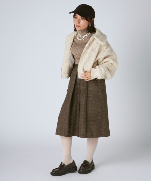 Kappa（カッパ）の「ボアフリースジャケット（その他アウター・レディース・アイボリー/ブラック・LARGE/MEDIUM/SMALL）」の19枚目の写真