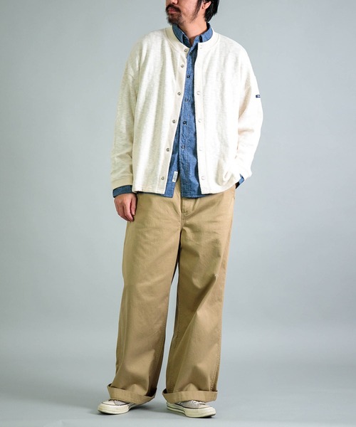 Tieasy（ティージー）の「[Tieasy] te002 ORIGINAL SNAP CARDIGAN / オリジナルスナップカーディガン（カーディガン/ボレロ・メンズ・ナチュラル/ネイビー・4/3）」の8枚目の写真
