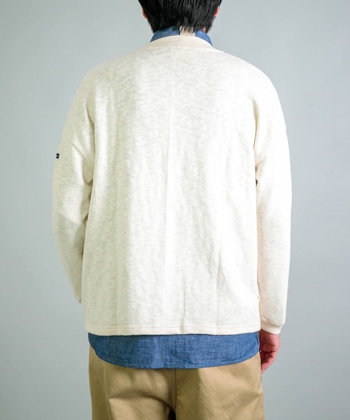 Tieasy（ティージー）の「[Tieasy] te002 ORIGINAL SNAP CARDIGAN / オリジナルスナップカーディガン（カーディガン/ボレロ・メンズ・ナチュラル/ネイビー・4/3）」の12枚目の写真