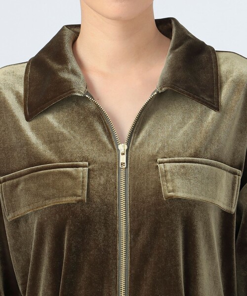 BEAMS HEART（ビームスハート）の「ベロア ジャンプスーツ（つなぎ/オールインワン・レディース・ネイビー/オリーブ・FREE）」の12枚目の写真