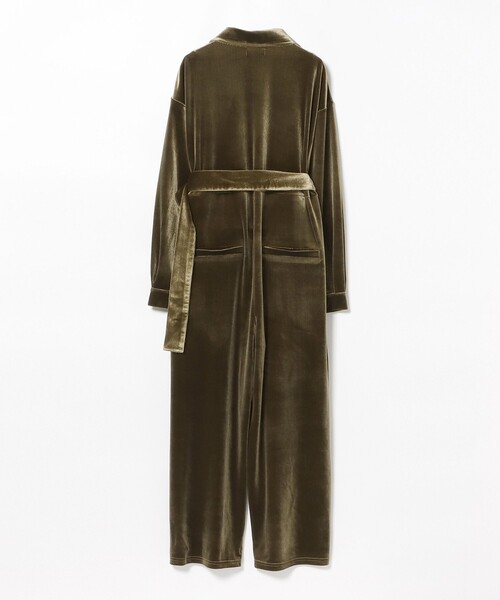 BEAMS HEART（ビームスハート）の「ベロア ジャンプスーツ（つなぎ/オールインワン・レディース・ネイビー/オリーブ・FREE）」の16枚目の写真