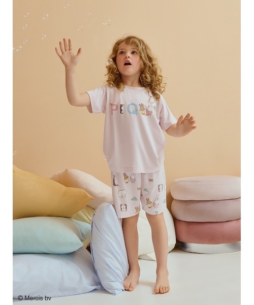 ジェラートピケ 接触冷感 ミッフィー ワンポイントTシャツ&ショート