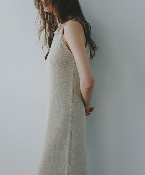 美品★ETRÉ TOKYO ベージュ リネンワンピース ETRE TOKYO ベルテッドリネンワンピース BEIGE ベージュ