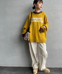 ニット セーター 「WEB先行予約」「LOGAN Knitting Mills/ローガン ニッティング ミルズ」 別注 クルーネック 配色ジャガードロ LOGAN knitting mills｜ローガンニッティングミルズのニット