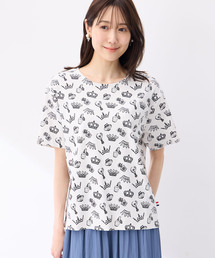 【接触冷感・UVカット】オーガニックコットンモチーフプリントTシャツ