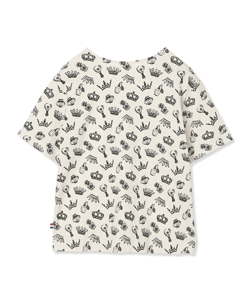 Petit Honfleur(プチオンフルール)の「【接触冷感・UVカット】オーガニックコットンモチーフプリントTシャツ(Tシャツ/カットソー・レディース・グレー/サックスブルー/ホワイト・L/M)」の21枚目の写真