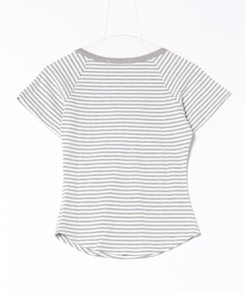 MEMECLE(メメクル)の「【 MEMECLE / メメクル 】Vネック ボーダーフィット 半袖カットソー(Tシャツ/カットソー・レディース・ライトグレー/ダークグレー/ネイビー/ホワイト・S/M)」の18枚目の写真