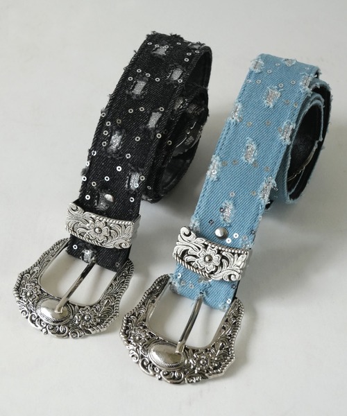 Port(ポート)の「【 Port / ポート 】ウエスタン バックル ダメージ ベルト #(ベルト・レディース・ライトブルー/ブラック・FREE)」の11枚目の写真
