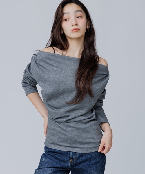SENEE セニー 3way drape tops（3ウェイドレープトップス） 3way drape tops（3ウェイドレープトップス）（Tシャツ/カットソー
