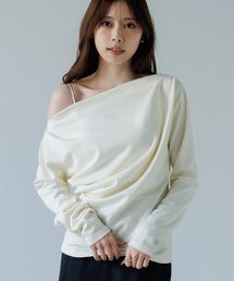 SENEE（セニー）の「3way drape tops（3ウェイドレープトップス）（Tシャツ/カットソー）」