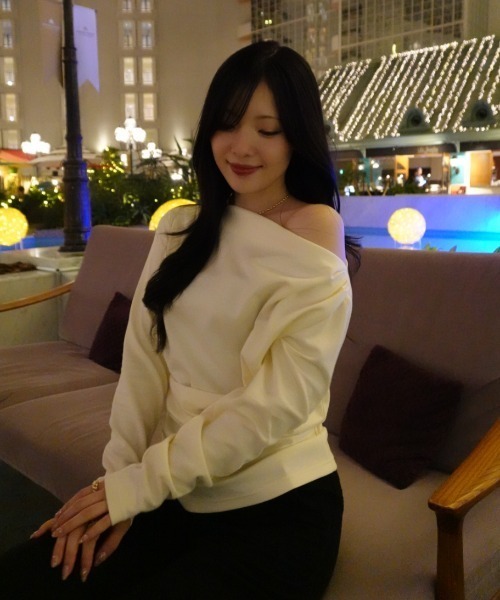 SENEE（セニー）の「3way drape tops（3ウェイドレープトップス）（T