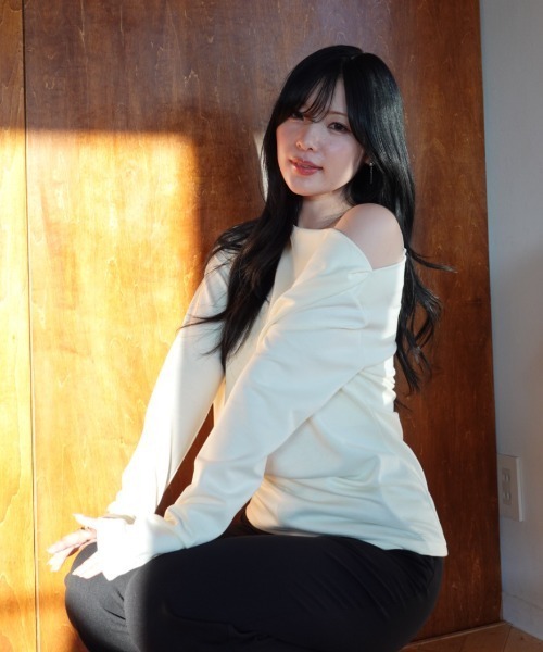 SENEE（セニー）の「3way drape tops（3ウェイドレープトップス）（T