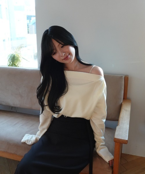 SENEE（セニー）の「3way drape tops（3ウェイドレープトップス）（T