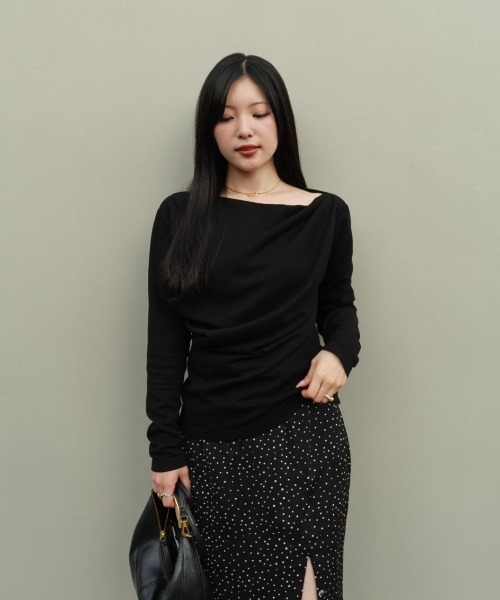 SENEE（セニー）の「3way drape tops（3ウェイドレープトップス）（T