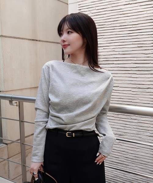 SENEE（セニー）の「3way drape tops（3ウェイドレープトップス）（T