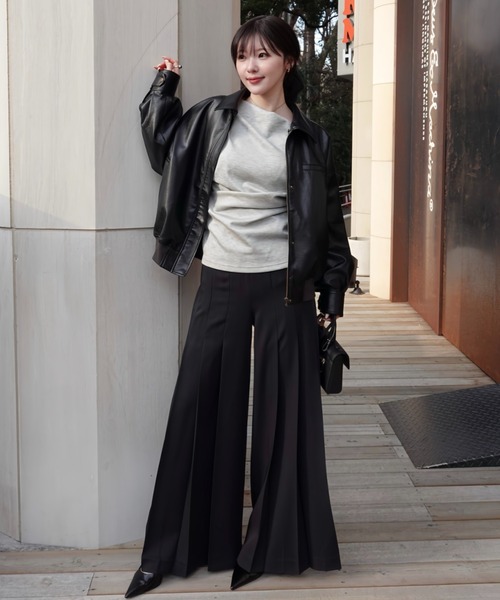 SENEE（セニー）の「3way drape tops（3ウェイドレープトップス）（T