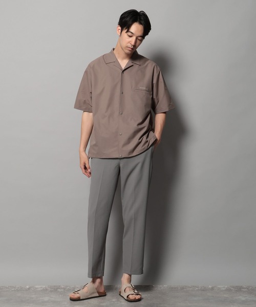 BAYFLOW（ベイフロー）の「【BUDDIES Dept.】FLOWAIR 半袖シャツ[吸水速乾・軽量・セットアップ可]（シャツ/ブラウス・メンズ・ブラック/ベージュ・MEDIUM/LARGE）」の9枚目の写真