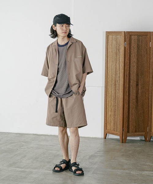 BAYFLOW（ベイフロー）の「【BUDDIES Dept.】FLOWAIR 半袖シャツ[吸水速乾・軽量・セットアップ可]（シャツ/ブラウス・メンズ・ブラック/ベージュ・MEDIUM/LARGE）」の17枚目の写真