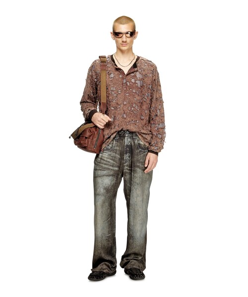 DIESEL(ディーゼル)の「メンズ 長袖Tシャツ T-OVERT(Tシャツ/カットソー・メンズ・ダークブラウン・SMALL/X-LARGE/MEDIUM/LARGE/XX-LARGE)」の4枚目の写真