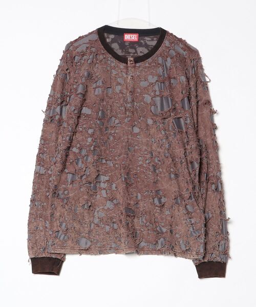 DIESEL(ディーゼル)の「メンズ 長袖Tシャツ T-OVERT(Tシャツ/カットソー・メンズ・ダークブラウン・SMALL/X-LARGE/MEDIUM/LARGE/XX-LARGE)」の2枚目の写真