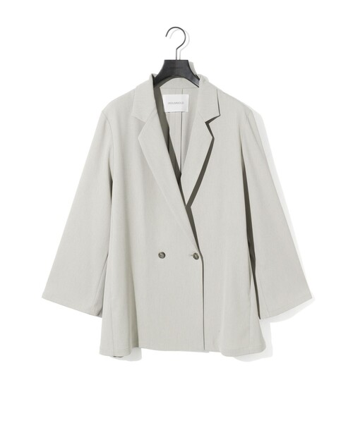 MIDIUMISOLID for Ladies ダブルブレストライトジャケット（テーラード
