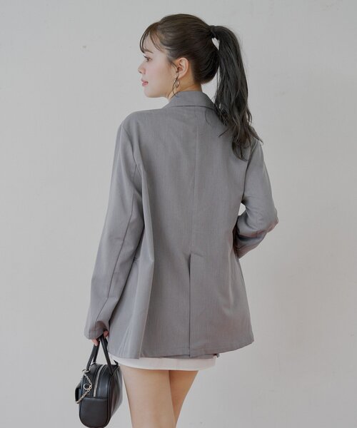 Chico（チコ）の「ルーズスーツジャケット（テーラードジャケット・レディース・アイボリー/グレー/ベージュ・FREE）」の8枚目の写真