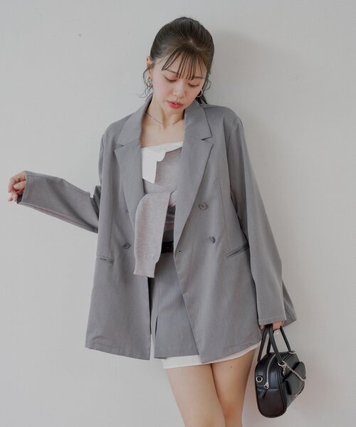 Chico（チコ）の「ルーズスーツジャケット（テーラードジャケット・レディース・アイボリー/グレー/ベージュ・FREE）」の11枚目の写真