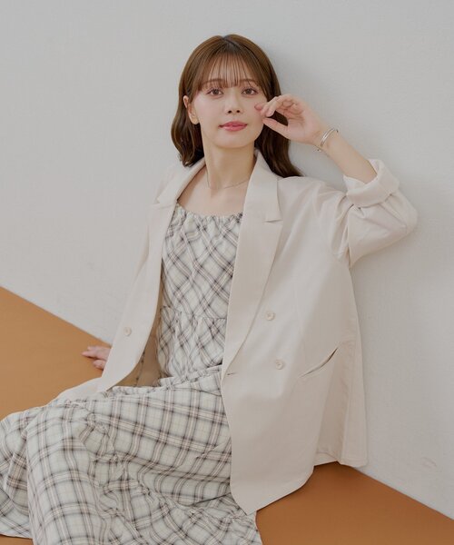 Chico（チコ）の「ルーズスーツジャケット（テーラードジャケット・レディース・アイボリー/グレー/ベージュ・FREE）」の12枚目の写真